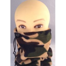 Camo Fleece Neck warmer with Toggle